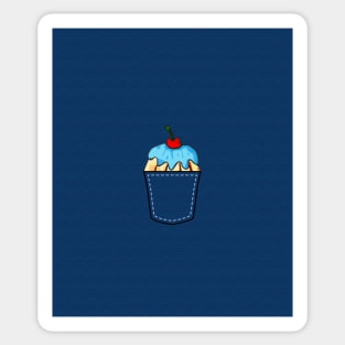 Cupcake in Pocket Sticker